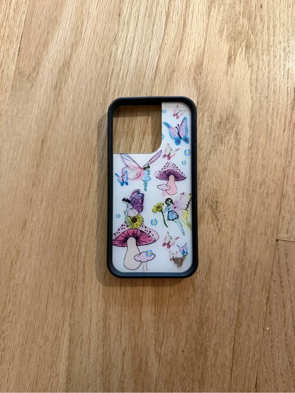 Wildflower Red Polka Dot, White Mushroom & Black Grip iPhone 14 Pro Case Options